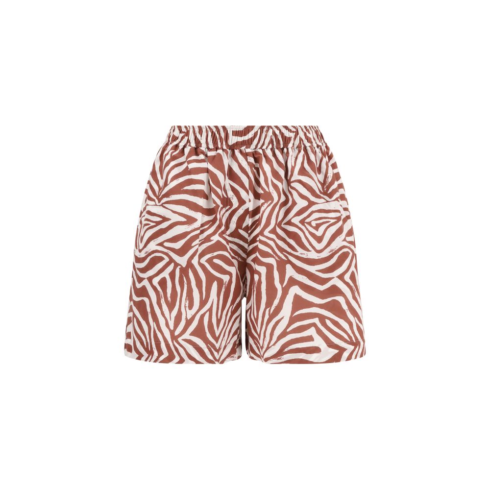 Brunello Cucinelli Shorts com estampa de zebra