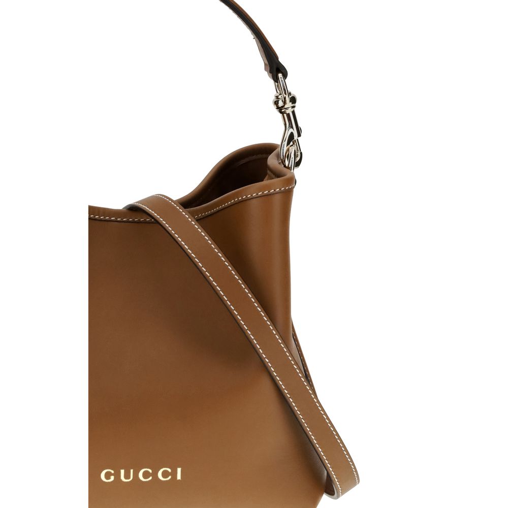 Bolsa balde de couro Gucci GG Emblem