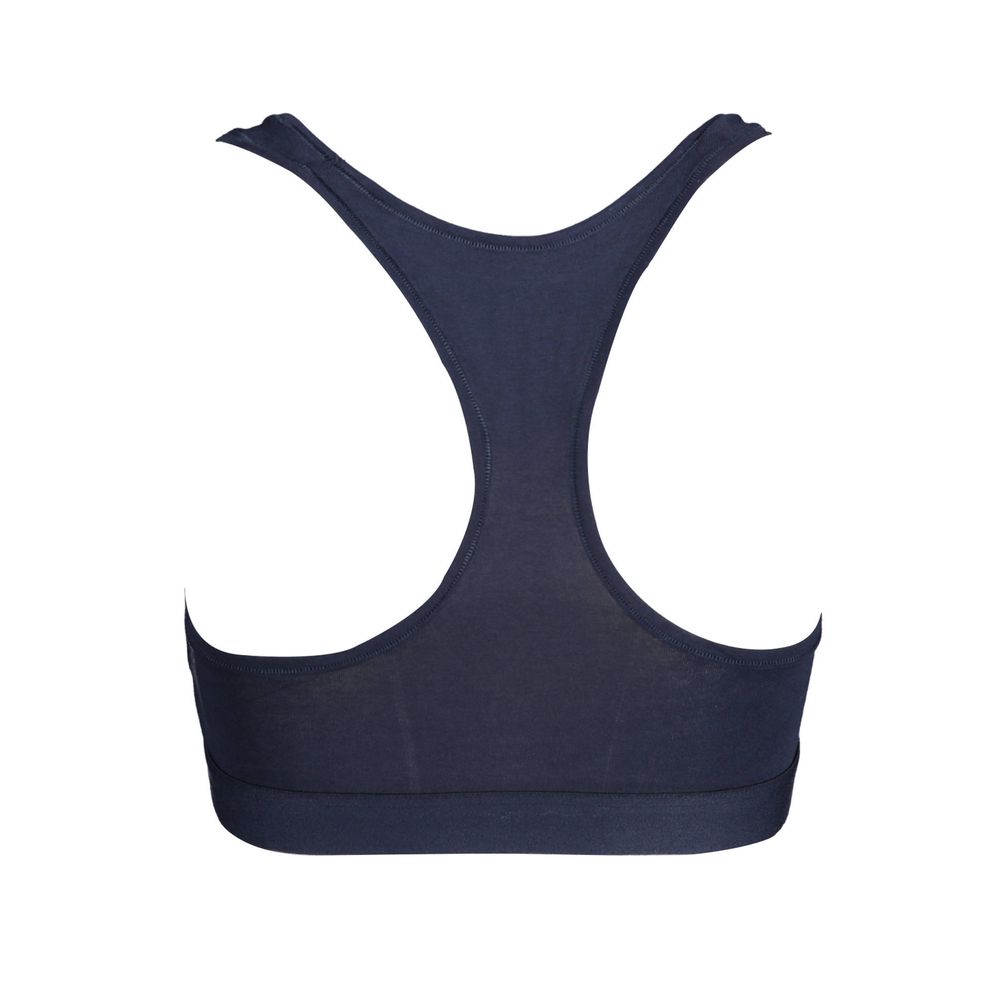 Sutiã esportivo feminino Tommy Hilfiger azul de algodão