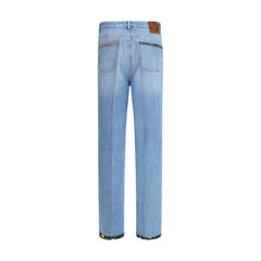 Jeans Valentino com detalhes florais