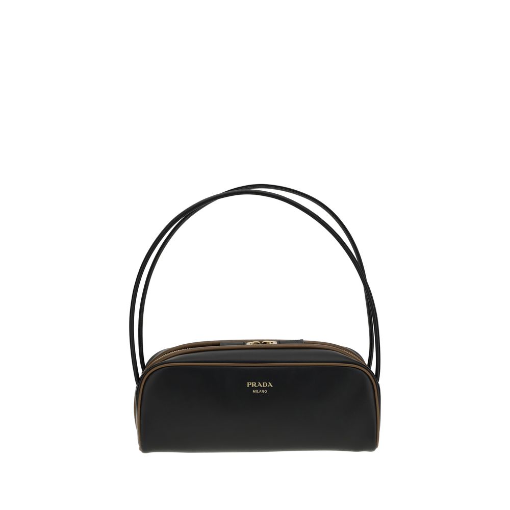 Bolsa de ombro de couro Prada