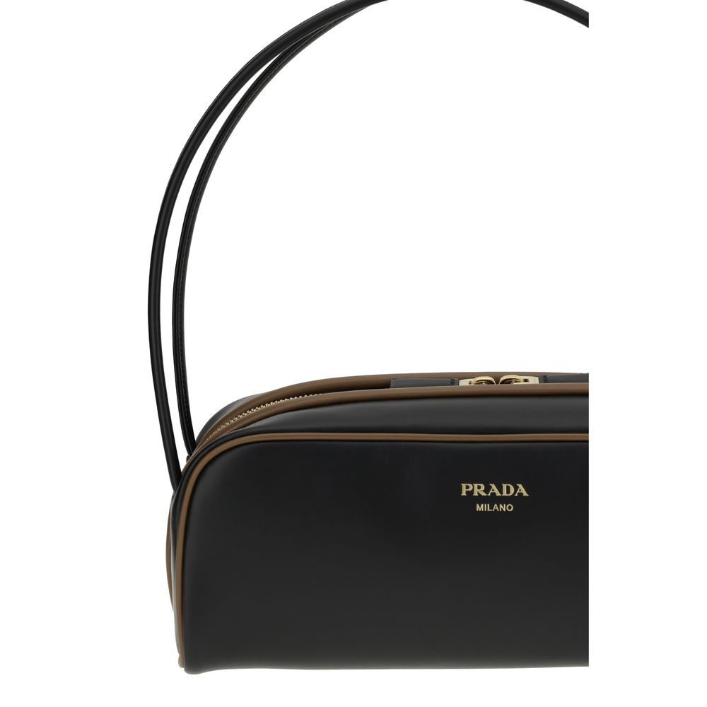 Bolsa de ombro de couro Prada