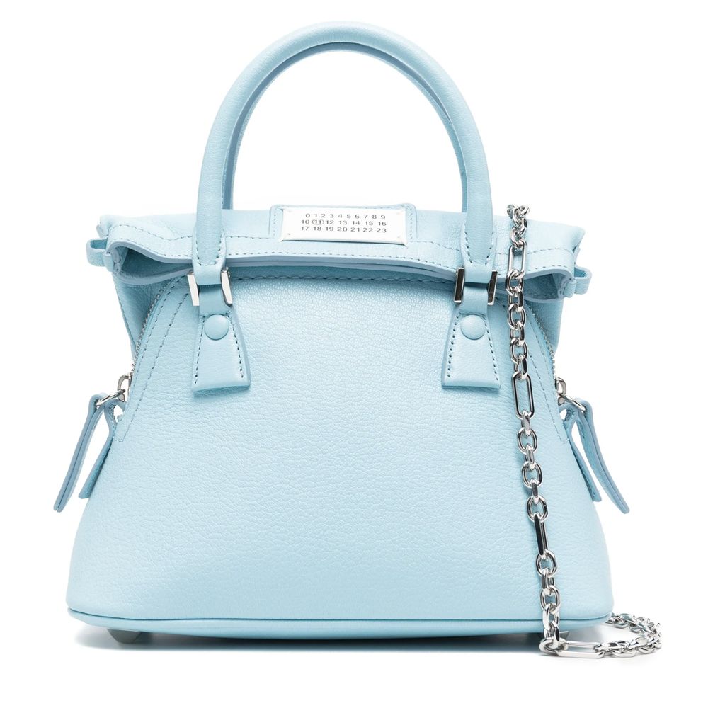 Bolsa de couro azul Maison Margiela
