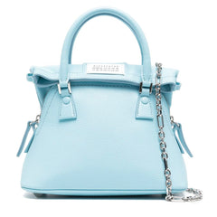 Bolsa de couro azul Maison Margiela