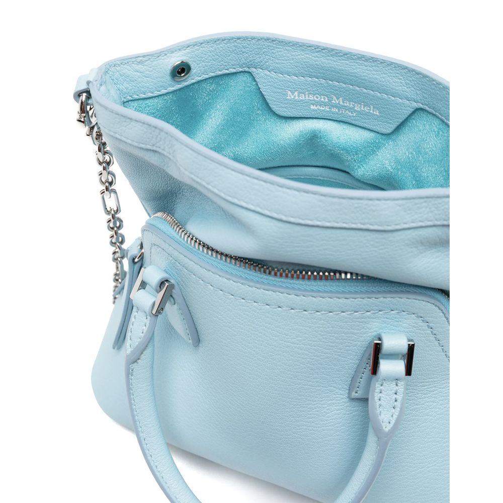 Bolsa de couro azul Maison Margiela