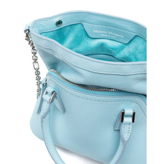 Bolsa de couro azul Maison Margiela