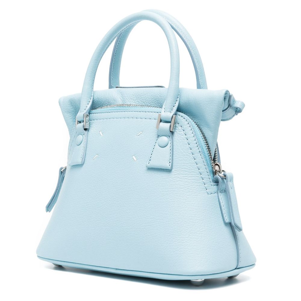 Bolsa de couro azul Maison Margiela