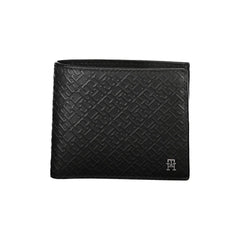 Carteira Tommy Hilfiger Elegante de Couro Preto com Vários Compartimentos