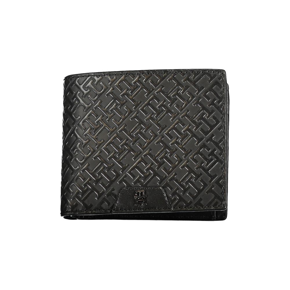 Carteira Tommy Hilfiger Sleek de couro com porta-moedas