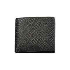 Carteira Tommy Hilfiger Sleek de couro com porta-moedas