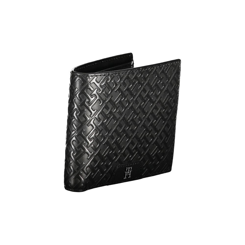 Carteira Tommy Hilfiger Sleek de couro com porta-moedas