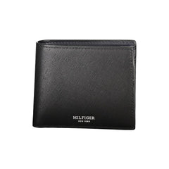 Carteira de couro preta Tommy Hilfiger