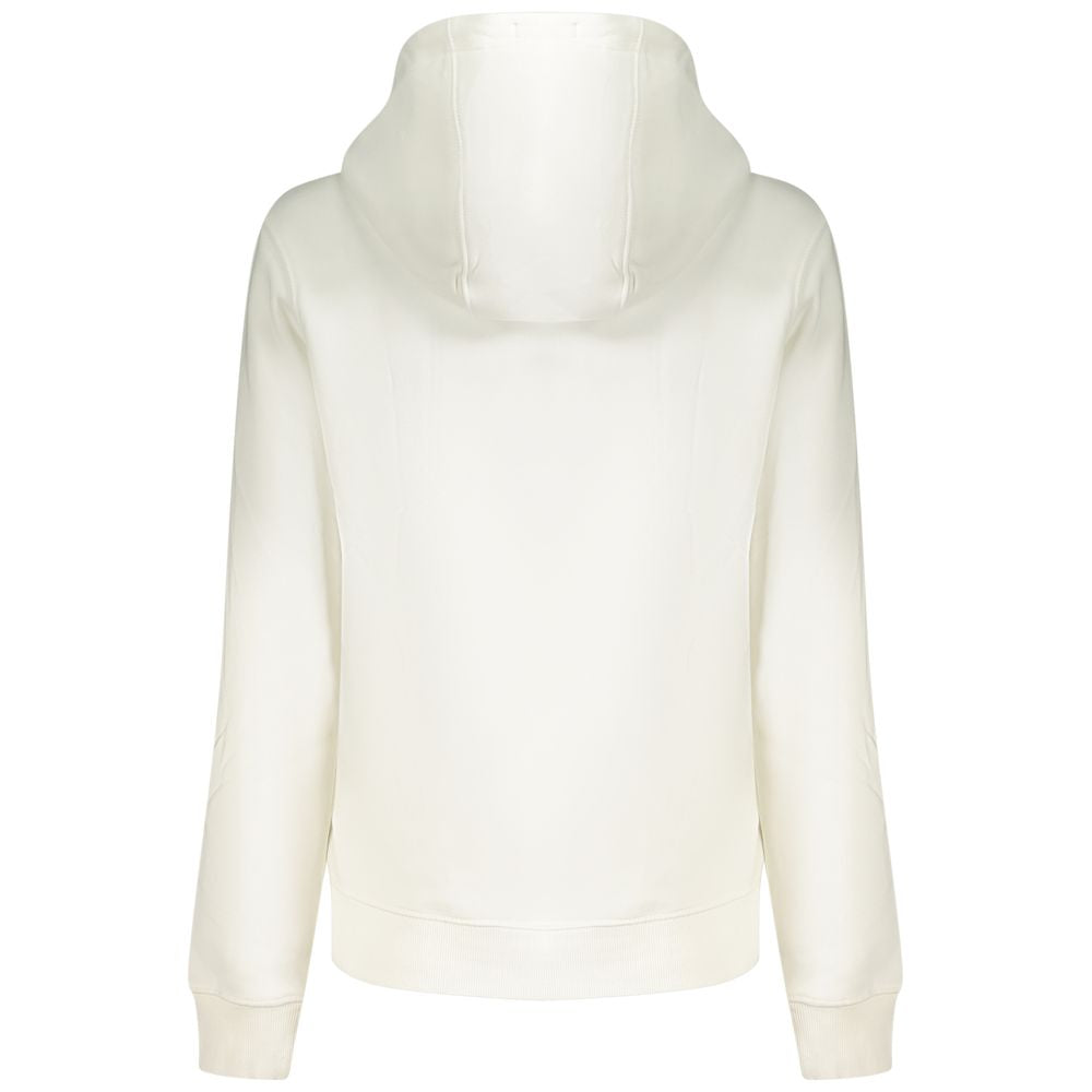 Suéter com capuz feminino Tommy Hilfiger de algodão branco