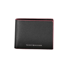 Tommy Hilfiger Carteira de couro elegante com detalhes em contraste