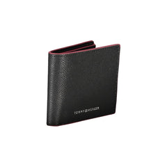 Tommy Hilfiger Carteira de couro elegante com detalhes em contraste