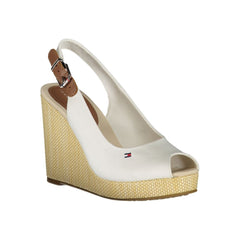 Sandália Tommy Hilfiger de algodão branca