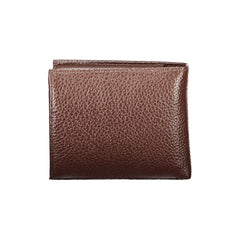Carteira Tommy Hilfiger Elegante de Couro Marrom com Duas Dobras