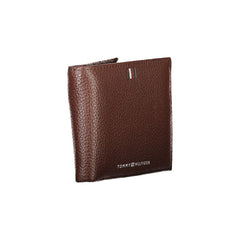Carteira Tommy Hilfiger Elegante de Couro Marrom com Duas Dobras