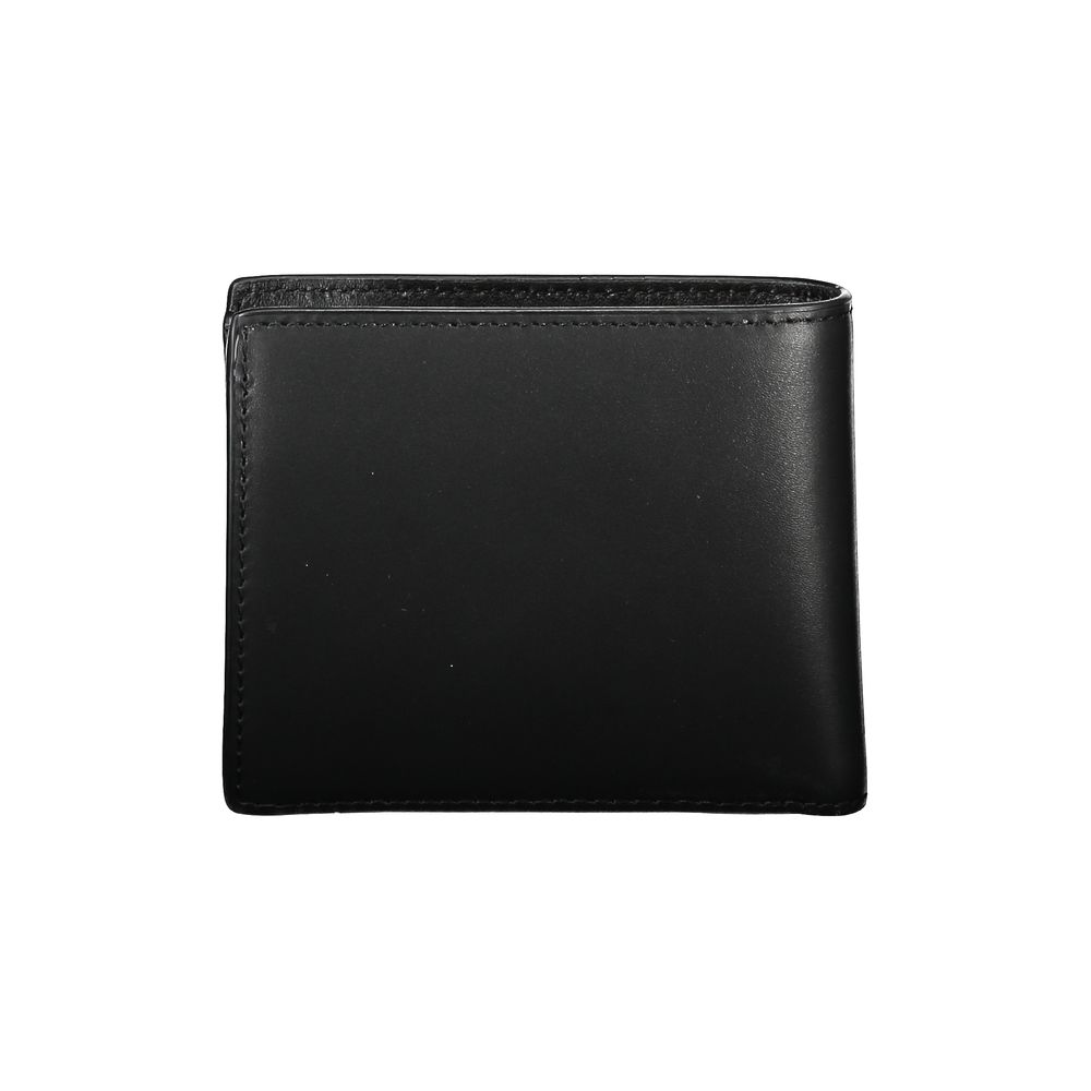 Carteira Tommy Hilfiger Sleek de couro preto para o homem moderno