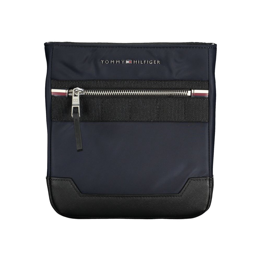 Bolsa de ombro Tommy Hilfiger Sleek Blue com detalhes contrastantes