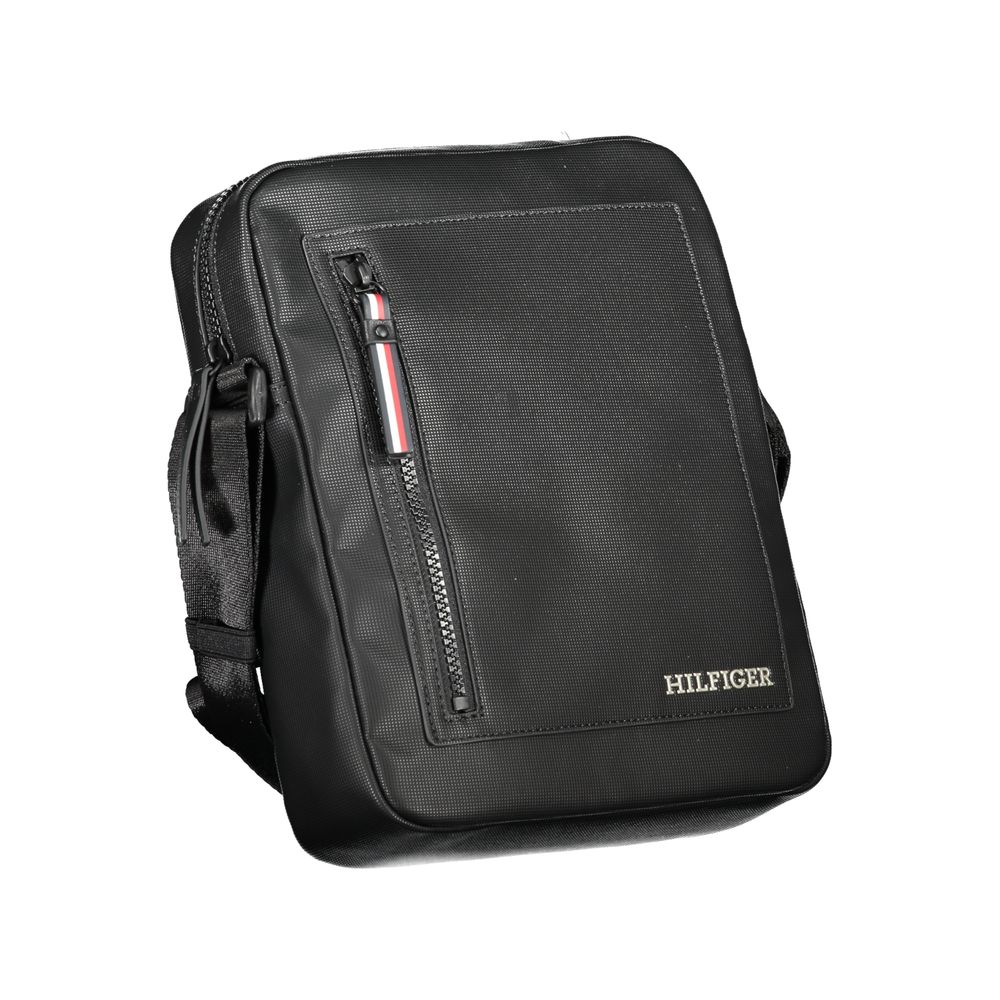 Bolsa de ombro Tommy Hilfiger preta de polietileno