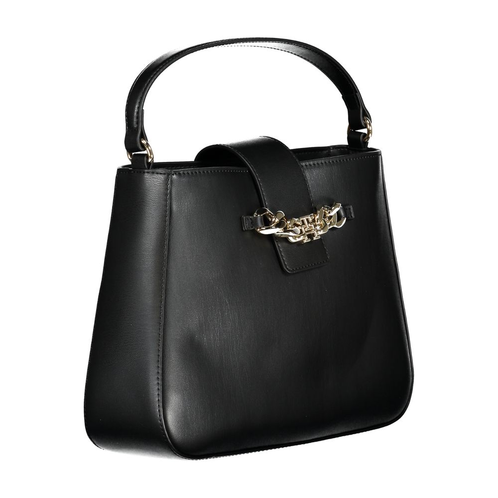 Bolsa Tommy Hilfiger Preta de Polietileno