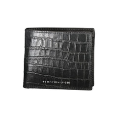 Carteira de couro preta Tommy Hilfiger