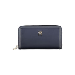 Carteira Tommy Hilfiger Chic Sustentável Azul com Zíper Seguro