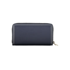 Carteira Tommy Hilfiger Chic Sustentável Azul com Zíper Seguro