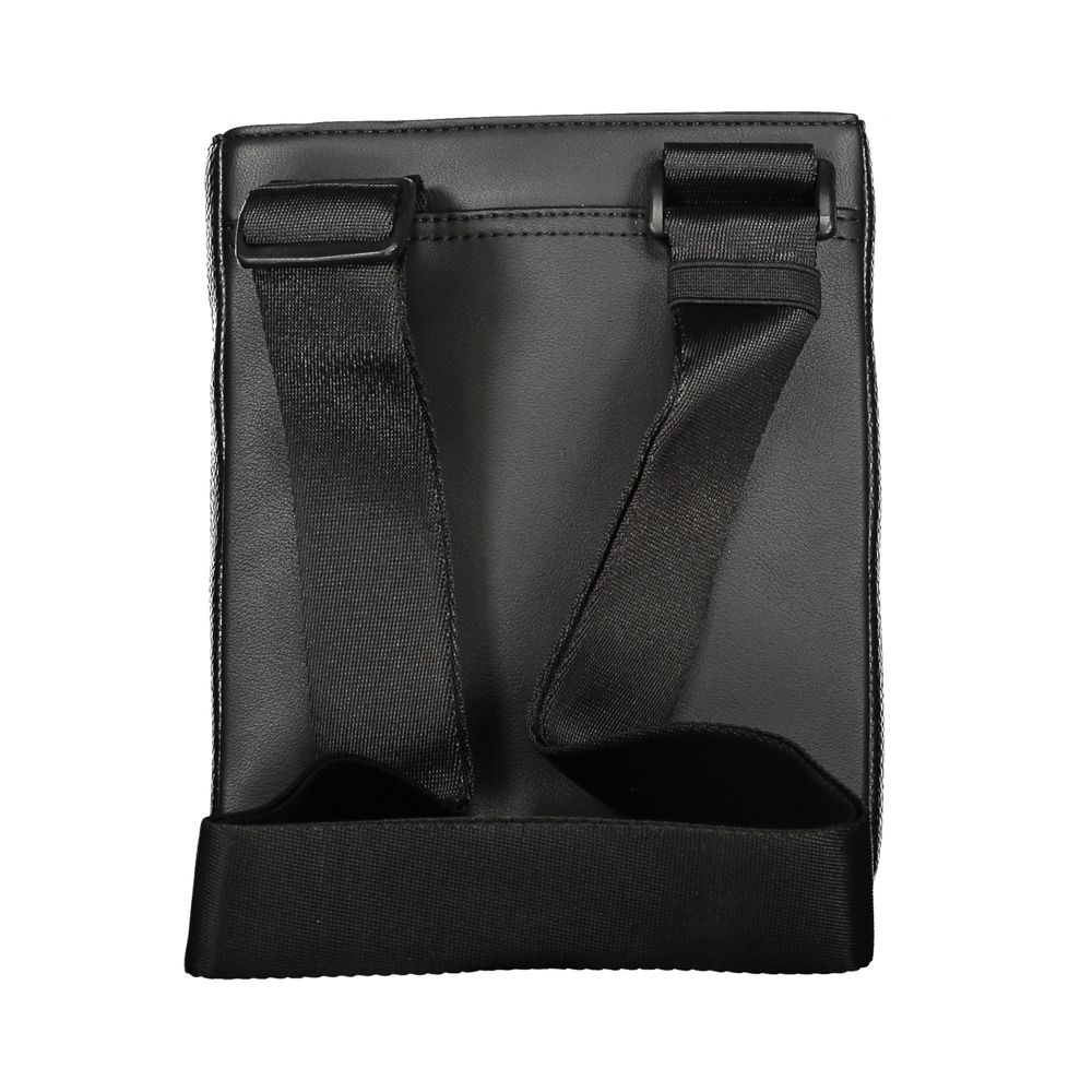 Bolsa de ombro masculina Tommy Hilfiger preta de polietileno