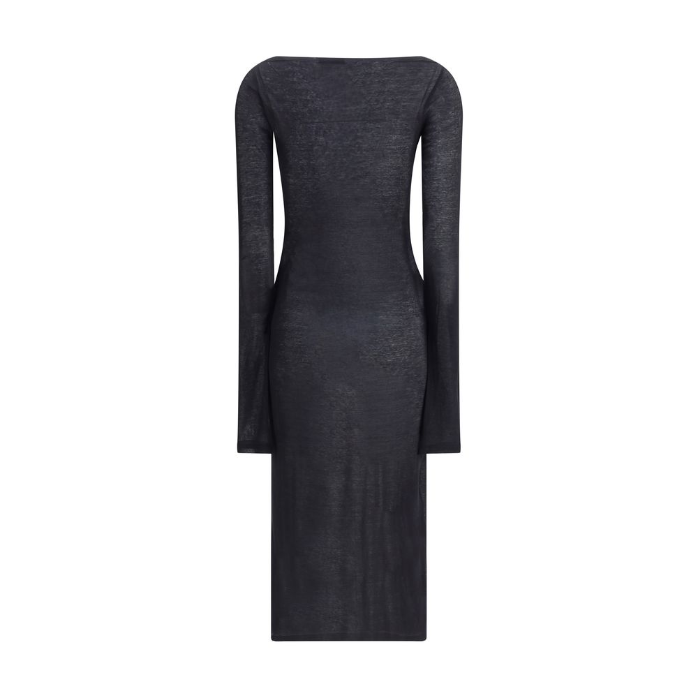 Vestido longo de jersey Miu Miu