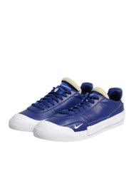 Tênis Nike PRM Branco Azul com Cadarço Cano Baixo Tipo Drop