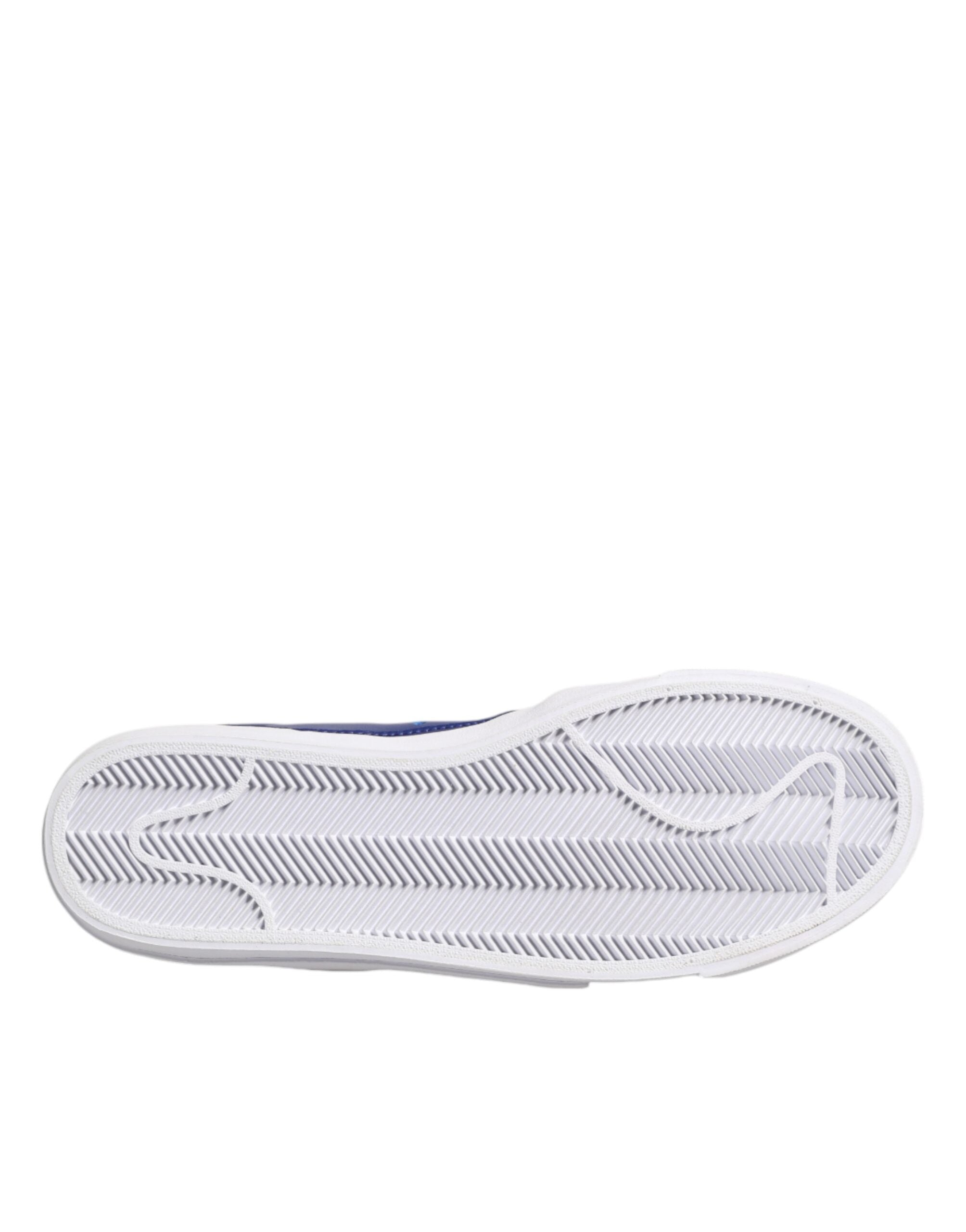 Tênis Nike PRM Branco Azul com Cadarço Cano Baixo Tipo Drop