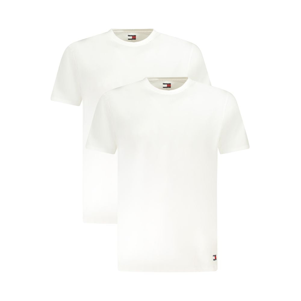 Camisa íntima masculina de algodão branco Tommy Hilfiger