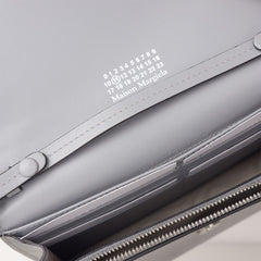 Bolsa transversal de couro cinza Maison Margiela