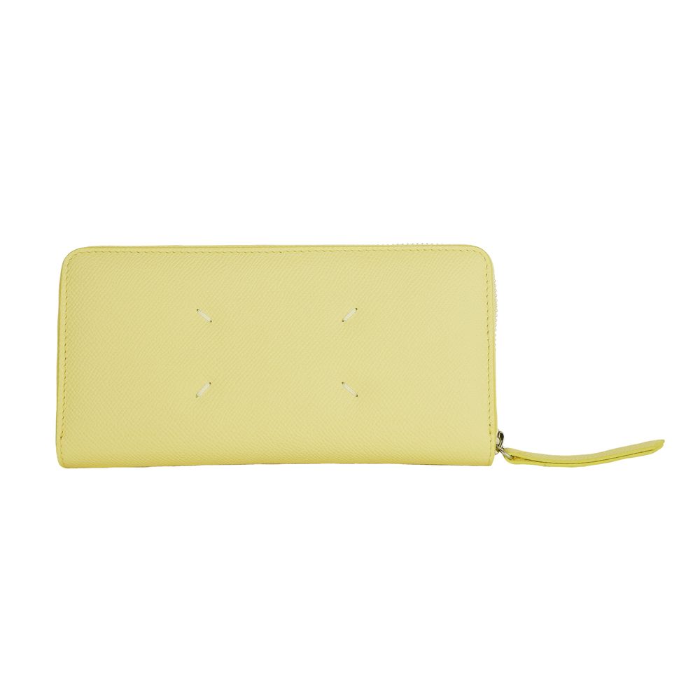 Carteira de couro de bezerro amarelo Maison Margiela