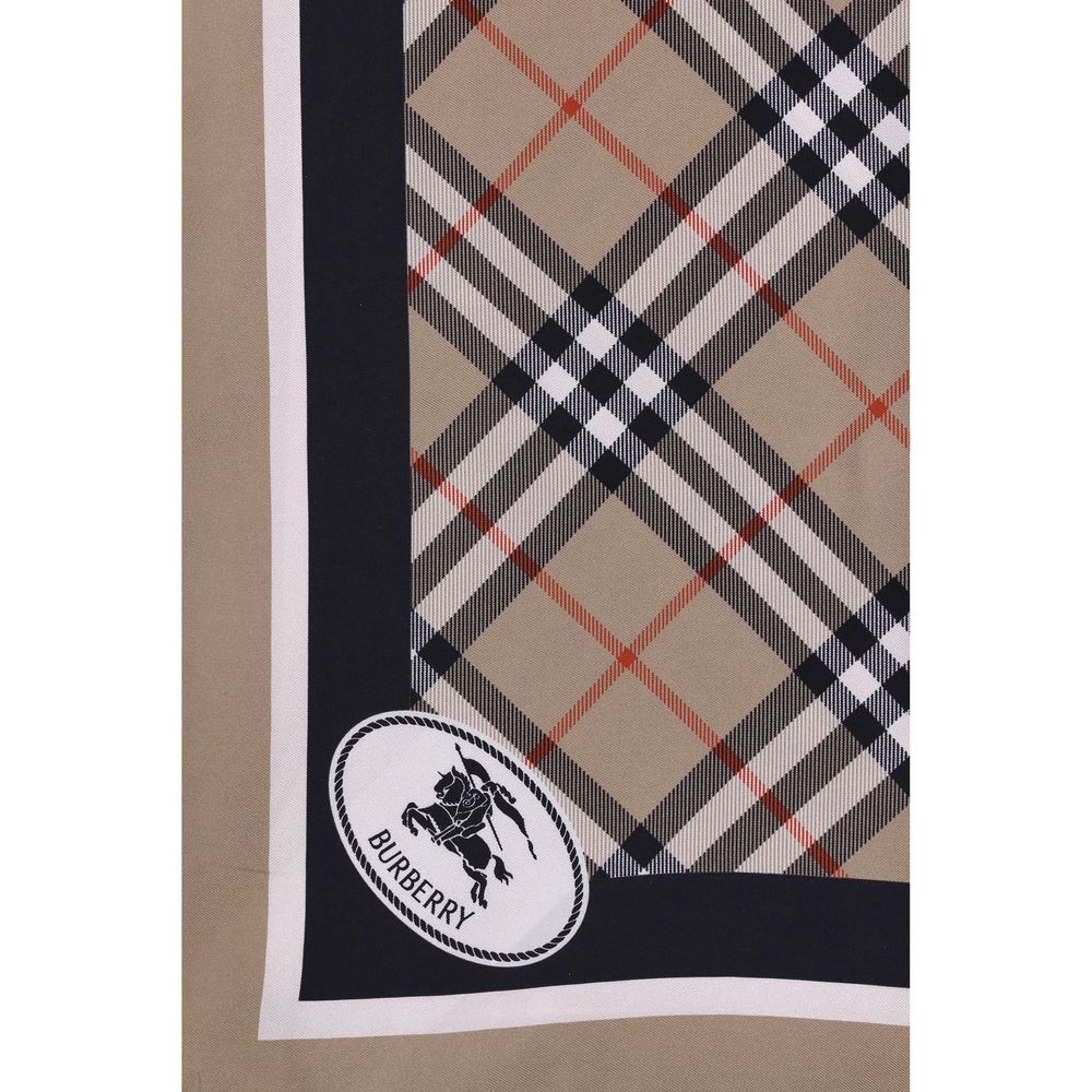 Cachecol xadrez de seda Burberry