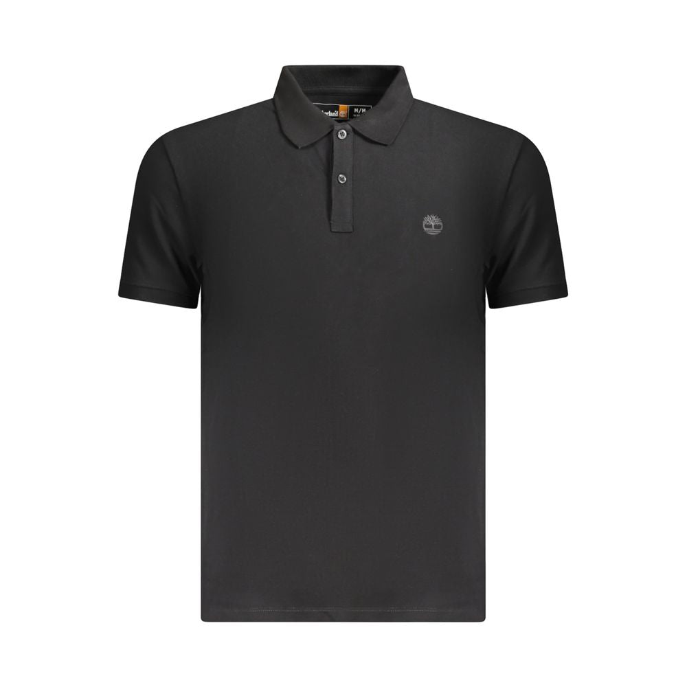 Camisa polo masculina Timberland preta de algodão