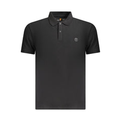 Camisa polo masculina Timberland preta de algodão