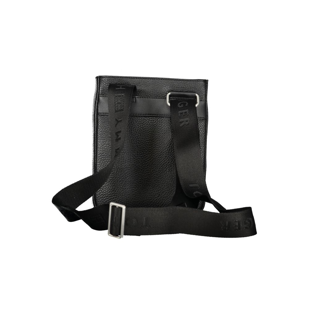 Bolsa de ombro masculina Tommy Hilfiger preta de polietileno
