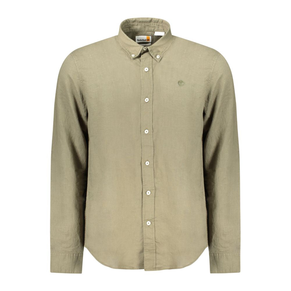 Camisa de algodão verde Timberland