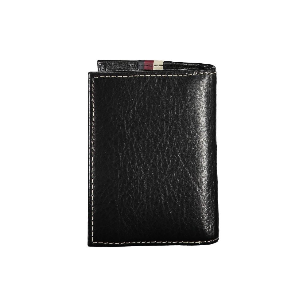 Porta-cartões Tommy Hilfiger em couro preto masculino