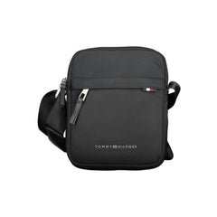 Bolsa de ombro Tommy Hilfiger preta de poliéster