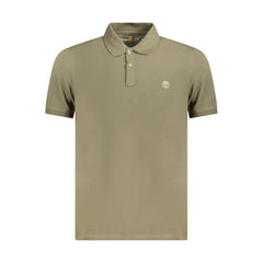 Camisa polo de algodão verde Timberland