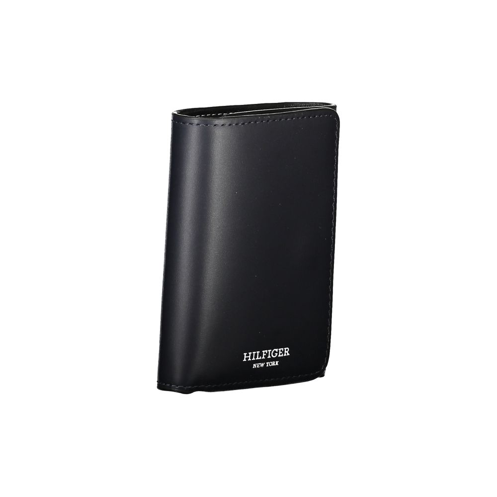 Carteira Tommy Hilfiger Elegante de Couro Azul para Homem