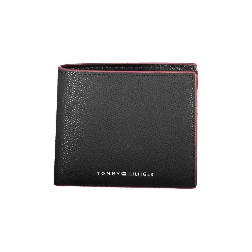 Carteira Tommy Hilfiger Elegante de Couro Preta