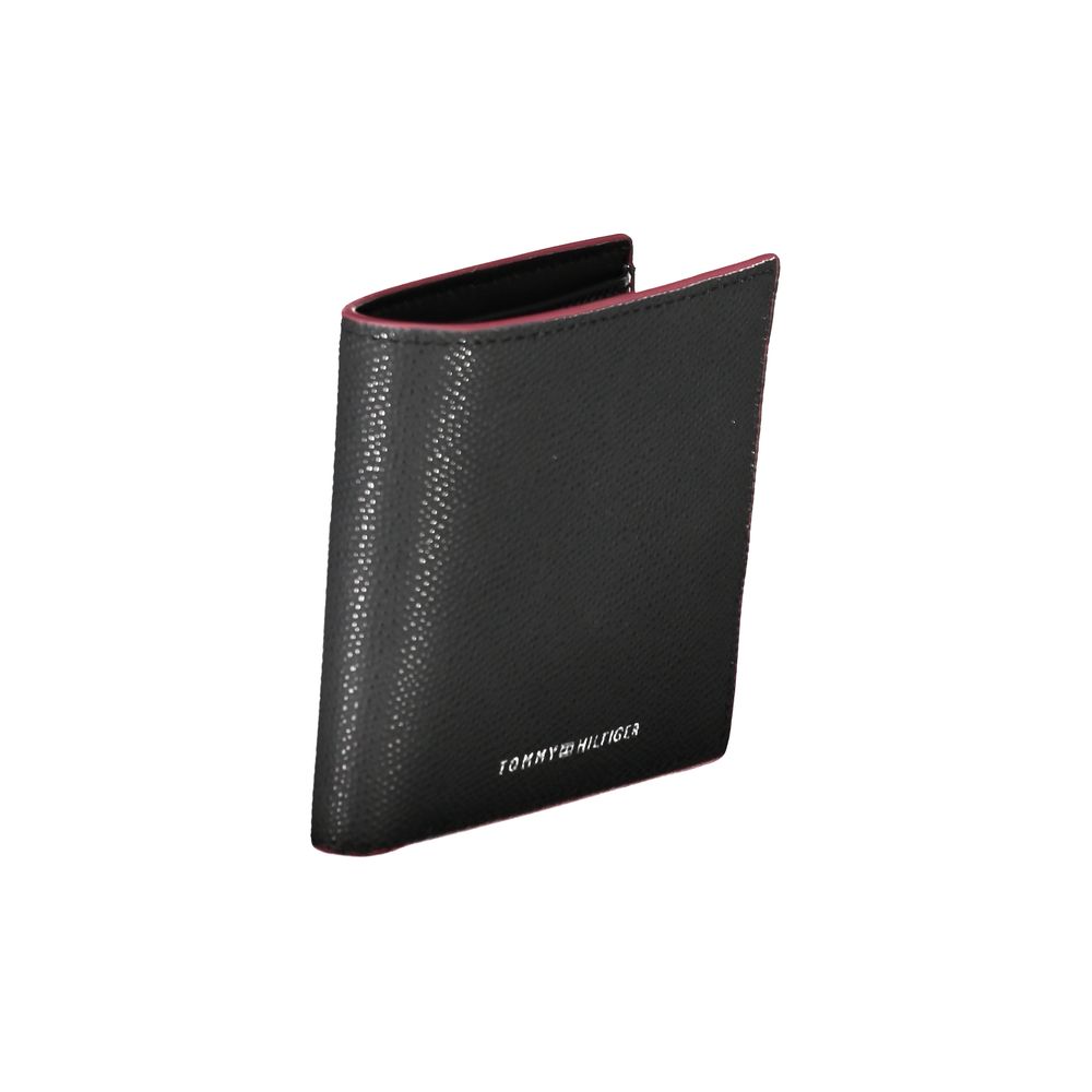 Carteira Tommy Hilfiger Elegante de Couro Preta