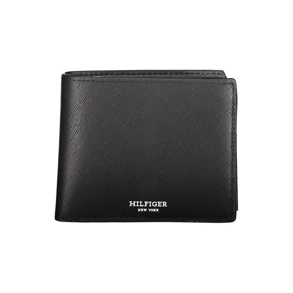 Carteira de couro preta Tommy Hilfiger