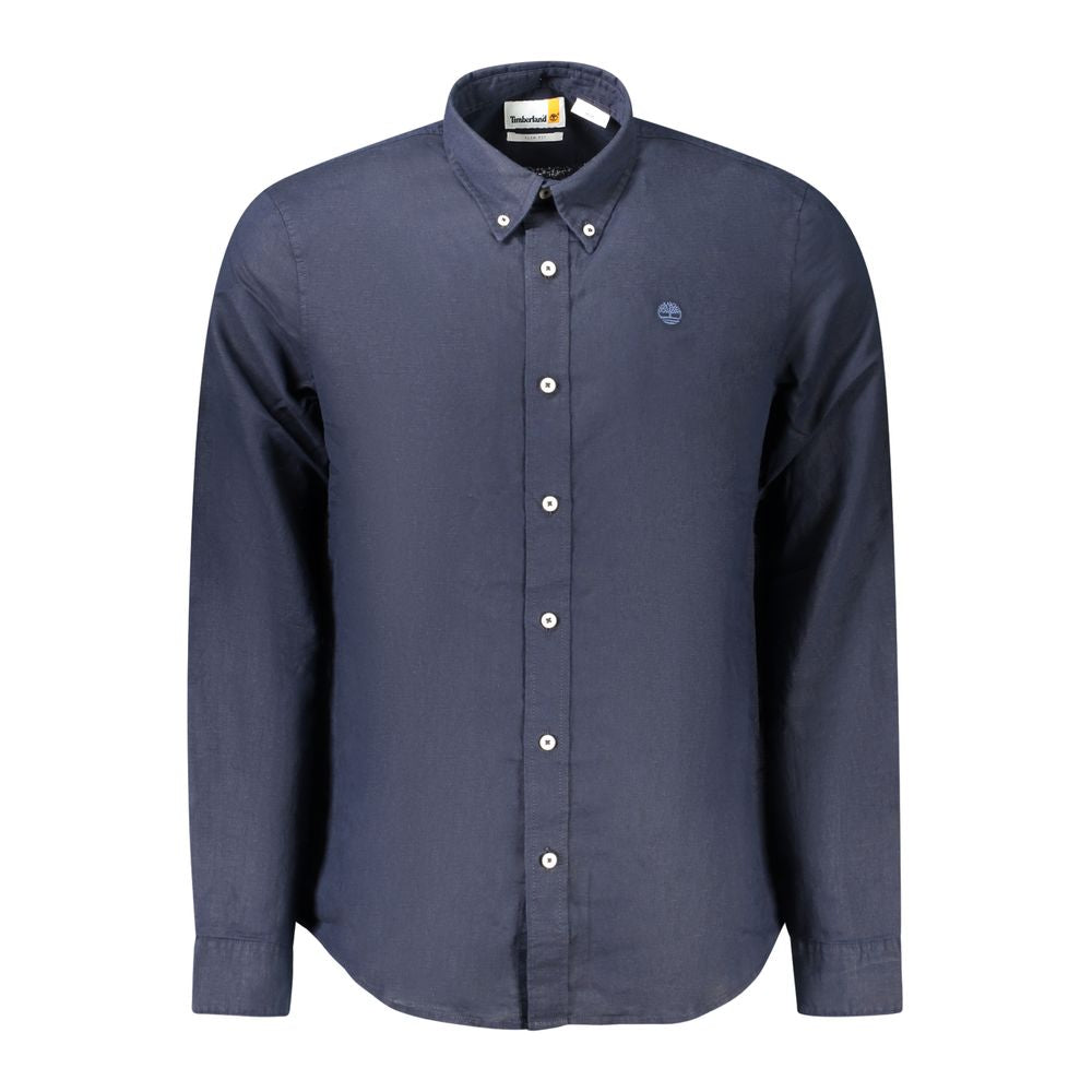 Camisa de algodão azul Timberland