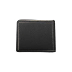 Carteira dupla de couro preta Tommy Hilfiger